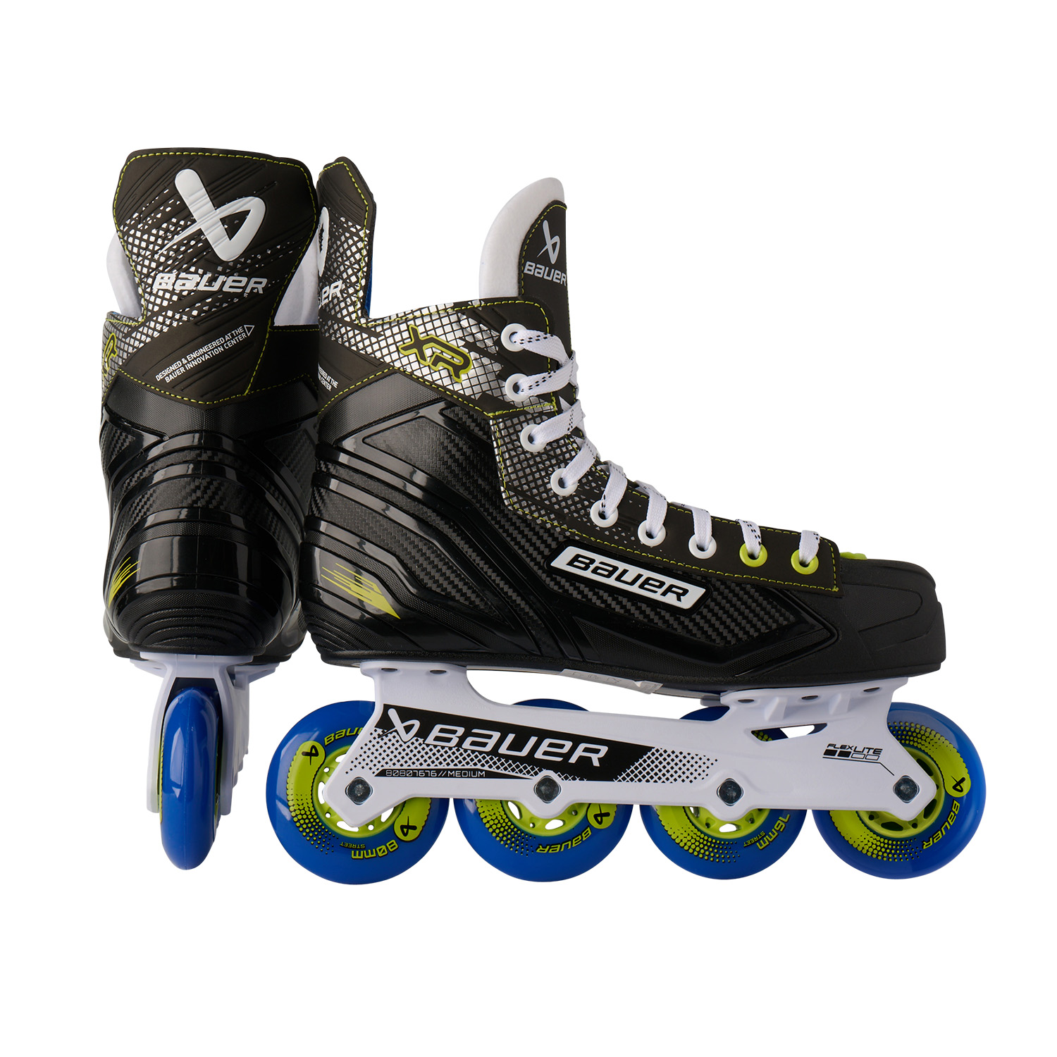 The BAUER XR SR roller hockey skates are designed for recreational players seeking quality equipment for their roller hockey games. They offer several enhancements that ensure comfort and performance.