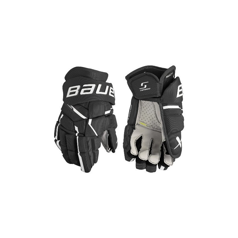 BAUER Supreme Mach SR Hockey Gloves (Black/white, 14''/36 cm) BAUER Supreme Mach SR Hockey Gloves (Black/white, 14''/36 cm)