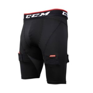 CCM Youth Compression Shorts With Jock YTH (Black, YTH S)