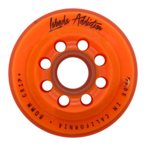 LABEDA Addiction Grip Plus 4-pack Roller Hockey Wheels (Orange, 80 mm)