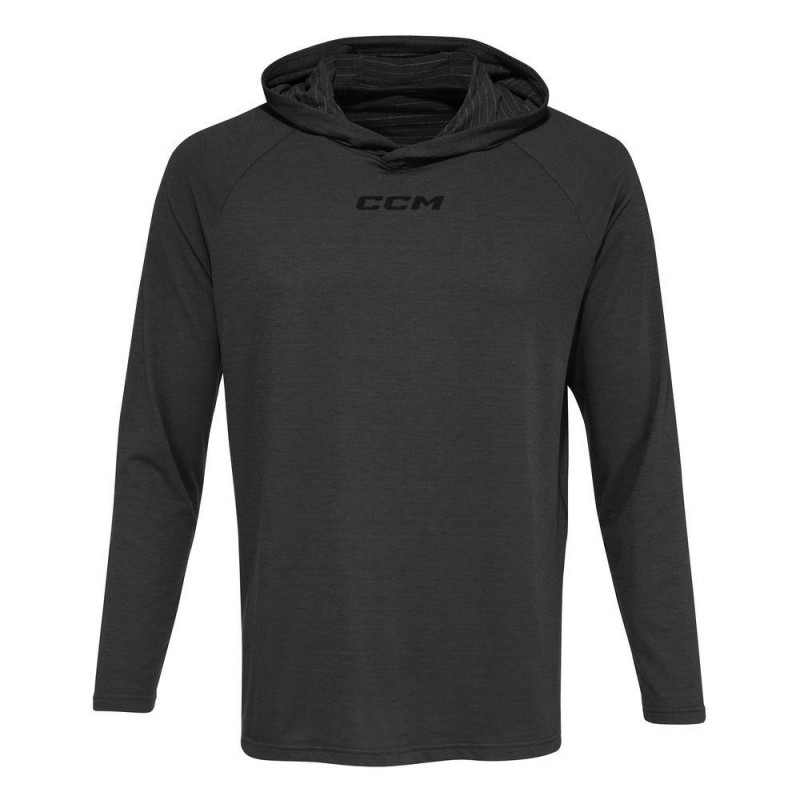 CCM Long Sleeve Premium Training Hoodie (Black, M) CCM Long Sleeve Premium Training Hoodie (Black, M)