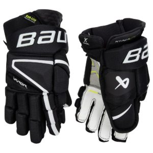 BAUER Vapor Hyperlite SR Hockey Gloves (Black/white, 14''/36 cm)