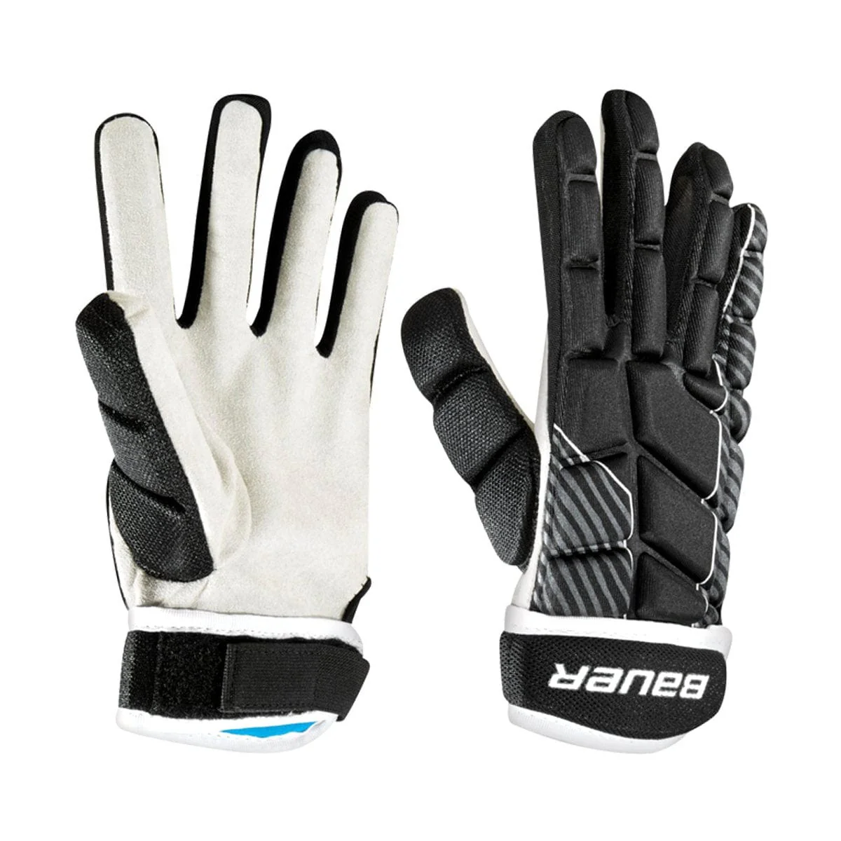 The BAUER Performance SR knee pads are designed to provide reliable protection and comfort during hockey games.