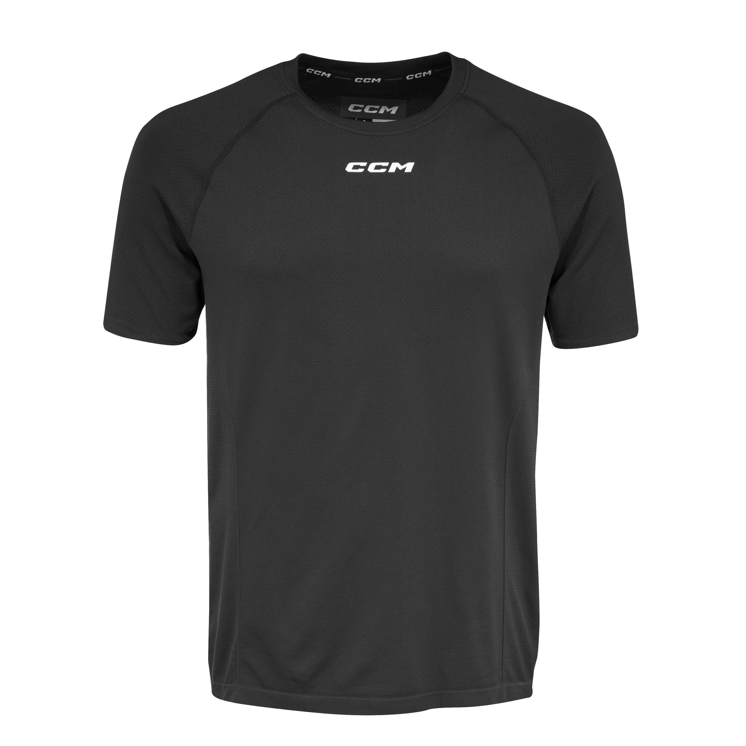 The CCM Premium Training Tee is designed to provide comfort and performance during intense training sessions on dry or ice.
