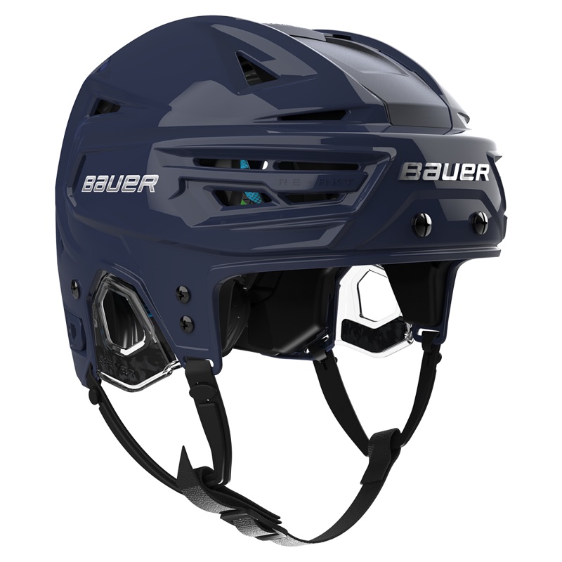 The Bauer RE-AKT 155 hockey helmet is designed for elite players looking for superior protection, comfort and flexibility. Key features of the helmet include four internally formed AV Form pads that allow multi-directional movement and adapt to different head shapes and effectively absorb impacts.