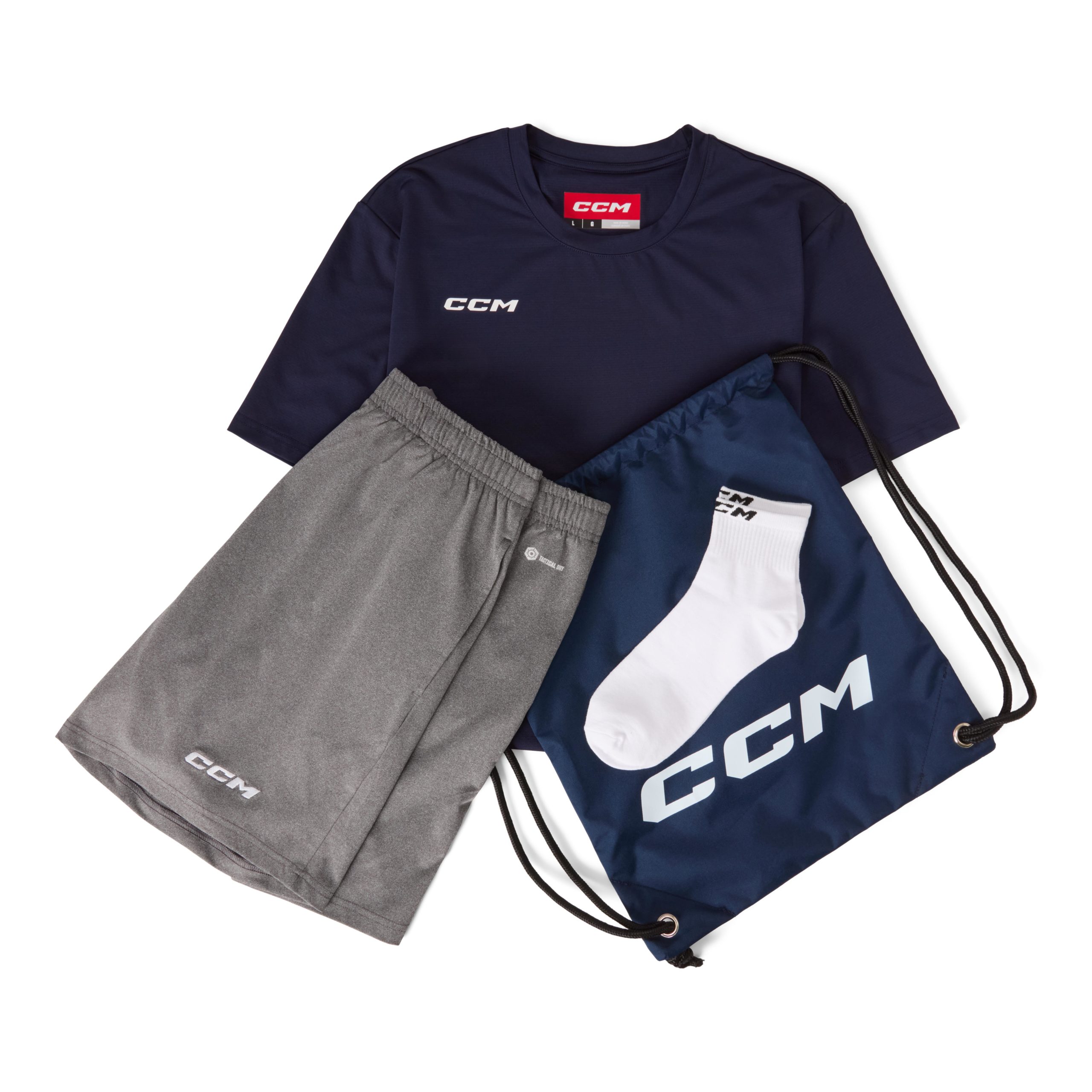 The CCM Dryland Kit 2025 YTH is a specialized training set designed for young hockey players to enhance their off-ice workouts. This kit includes essential apparel and accessories tailored for comfort and performance during training sessions.
