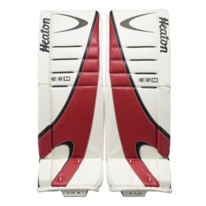GPE7.9H10 INT CCM EFX 7.9 Heaton Goalie Pads White/Black/Red 30+1