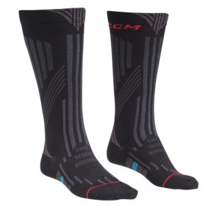 SSPTCMPK CCM CCM Skate Socks Black/Grey/Red L