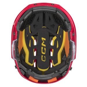 CCM Tacks 720 SR Hockey Helmet With Cage (Red, L)