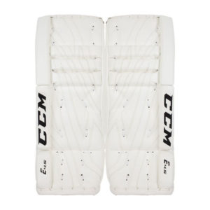 CCM EFlex 4.5 YTH Goalie Pads (White, 21")