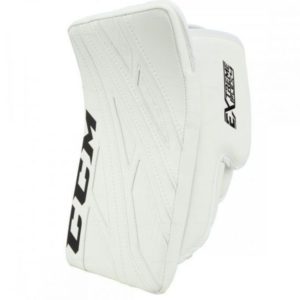 CCM Extreme Flex E4 SR Goalie Blocker (SR, White, Full-Right)