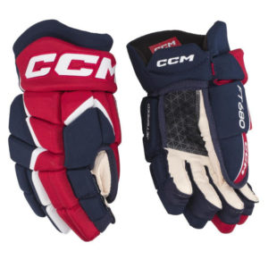 CCM JetSpeed FT680 SR Hockey Gloves (15''/38cm, Dark blue (navy)/white/red (41))