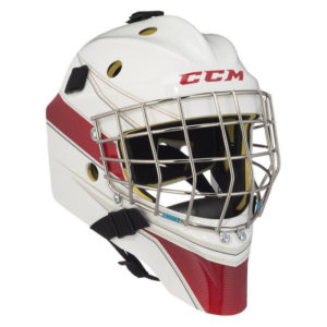 Hockey goalie helmet mask CCM AXIS A1.5 YTH (Bela/rdeÄa)