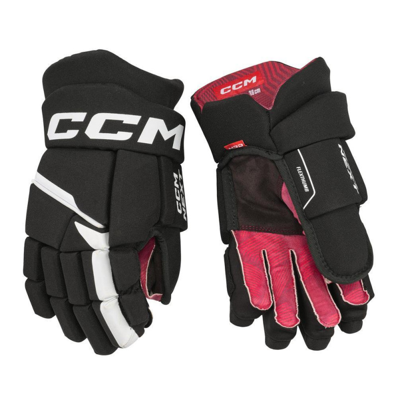 CCM NEXT JR Hockey Gloves (10''/25 cm, Bela/Ärna) CCM NEXT JR Hockey Gloves (10''/25 cm, Bela/Ärna)