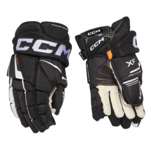 CCM Tacks XF SR Hockey Gloves (Black/white, 14''/36 cm)