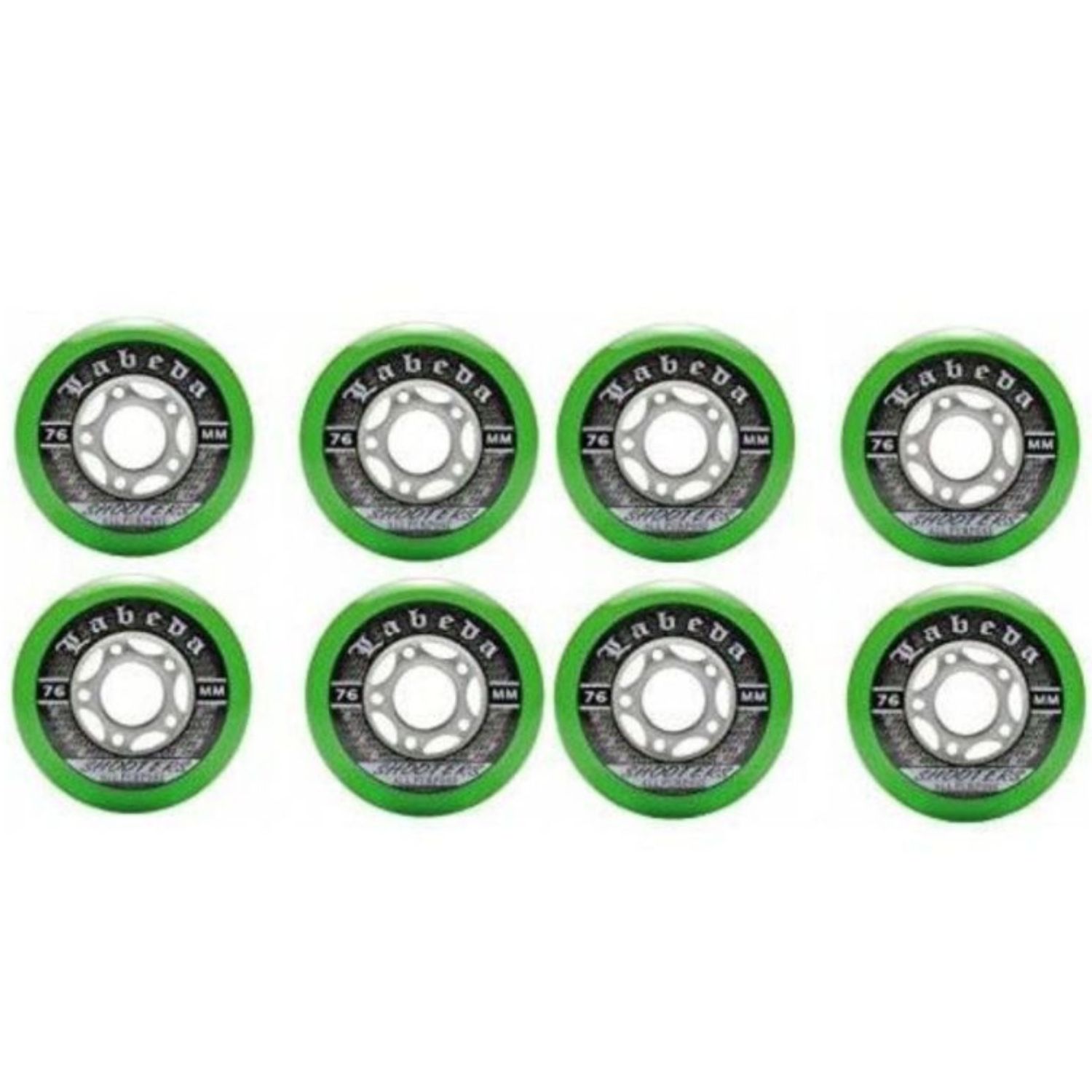 LABEDA Shooter 8-pack Roller Hockey Wheels (Green, 72 mm) LABEDA Shooter 8-pack Roller Hockey Wheels (Green, 72 mm)