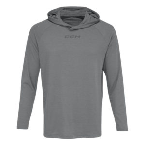 CCM Long Sleeve Premium Training Hoodie (M, temno siva (heather grey))