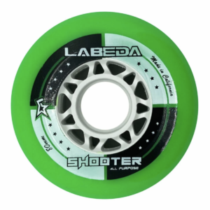 LABEDA Shooter 8-pack Roller Hockey Wheels (Green, 76 mm)